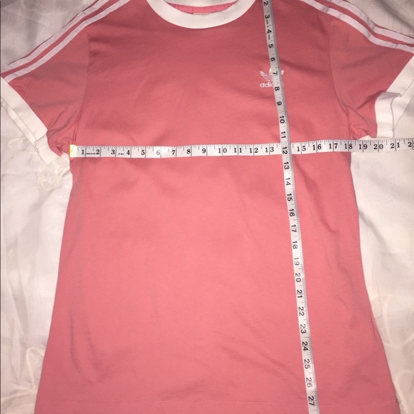 🤘EUC Adidas 3 stripe coral color top - Picture 5 of 8